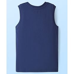 Pine Kids Cotton Knit Sleeveless Tank T-Shirts with Sport Theme Print Pack of 5 - Red White & Navy Blue
