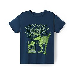 Pine Kids Cotton Knit Half Sleeves T-Shirts with Gamer Theme Text Print Pack Of 5 - Red Yellow & Navy Blue