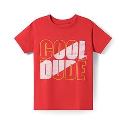 Pine Kids Cotton Knit Half Sleeves T-Shirts with Gamer Theme Text Print Pack Of 5 - Red Yellow & Navy Blue