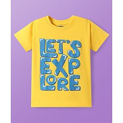 Pine Kids Cotton Knit Half Sleeves T-Shirts with Text Print Pack of 5 - Multicolor