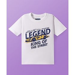 Pine Kids Cotton Knit Half Sleeves T-Shirts with Text Print Pack of 5 - Multicolor