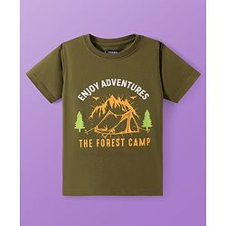 Pine Kids Cotton Knit Half Sleeves T-Shirts with Text Print Pack of 5 - Multicolor