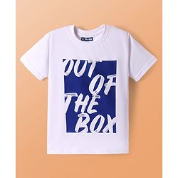Pine Kids Cotton Knit Half Sleeves T-Shirts with Dino & Text Print Pack Of 5 - White Orange & Purple