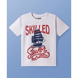 Pine Kids Cotton Knit Half Sleeves T-Shirts With Sport Theme Print Pack Of 5 - Red Grey & Black