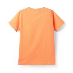 Pine Kids Cotton Knit Half Sleeves T-Shirts With  Race the Waves Text Print Pack of 5 - Red Limegreen & Blue