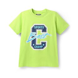 Pine Kids Cotton Knit Half Sleeves T-Shirts With  Race the Waves Text Print Pack of 5 - Red Limegreen & Blue
