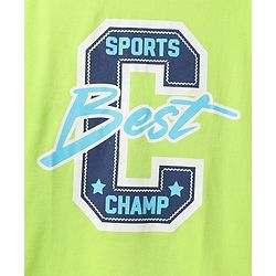 Pine Kids Cotton Knit Half Sleeves T-Shirts With  Race the Waves Text Print Pack of 5 - Red Limegreen & Blue