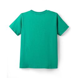 Pine Kids Cotton Knit Half Sleeves T-Shirts With Sun & Surf Text Print Pack of 5 - Plum Yellow & Navy Blue