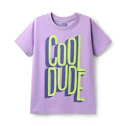 Pine Kids Cotton Knit Half Sleeves T-Shirts With Cool Dude Text Print Pack of 5 - Plum Orange & Light Blue