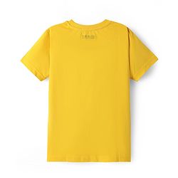 Pine Kids Cotton Knit Half Sleeves T-Shirt with Lets Play Hard Text Print Pack of 5 - Yellow Orange & Red