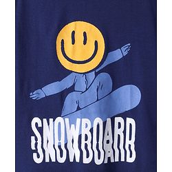 Pine Kids Cotton Knit Half Sleeves T-Shirt with Text Print Pack of 3 - Navy Blue & Mint