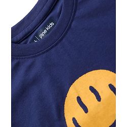 Pine Kids Cotton Knit Half Sleeves T-Shirt with Text Print Pack of 3 - Navy Blue & Mint
