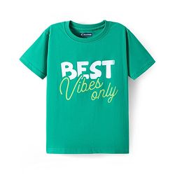 Pine Kids Cotton Knit Half Sleeves T-Shirt with Text Print Pack of 3 - Navy Blue & Mint