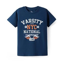 Pine Kids Cotton Knit Half Sleeves T-Shirt with Text Print Pack of 3 - Navy Blue & Mint