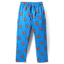 Pine Kids Single Jersey Knit Half Sleeves Night Suit With Gaming Controller & Headphones Print - Navy Blue