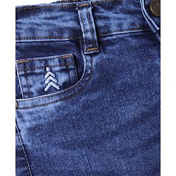 Pine Kids Above Knee Length Washed Shorts - Navy Blue