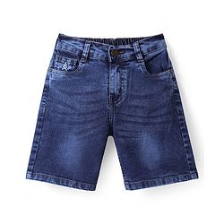 Pine Kids Above Knee Length Washed Shorts - Navy Blue