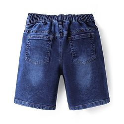 Pine Kids Above Knee Length Washed Shorts - Navy Blue