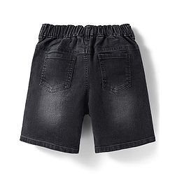 Pine Kids Denim Woven Above Knee Length Washed Shorts - Charcoal Grey