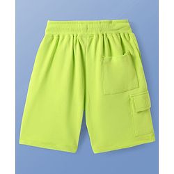 Pine Kids Cotton Knit Half Sleeves T-Shorts & Shorts Set with Gaming Print - White & Lime