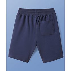 Pine Kids Cotton Knit  Half Sleeves  T-Shirt & Shorts Set with Hawaii Text Print - Navy Blue