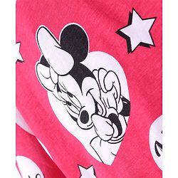 Pine Kids Disney Single Jersey Knit Full Sleeves Nightsuit Set With Minnie Mouse Graphics - Red