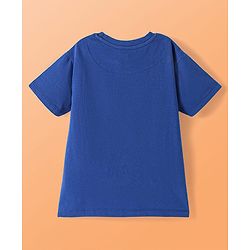 Pine Kids Single Jersey Knit Half Sleeves T-Shirt & Short Night Suit  with Abstract Print - Navy Blue