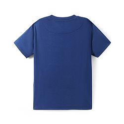Pine Kids Single Jersey Half Sleeves Shorts Night Suit with Ship Print - Navy Blue