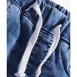 Pine Kids Woven Full Length Solid Washed Denim Jeans - Light Blue