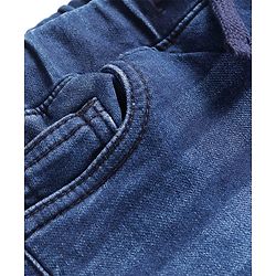 Pine Kids Woven Full Length Washed Denim Joggers - Blue