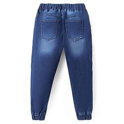 Pine Kids Woven Full Length Washed Denim Joggers - Blue