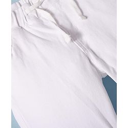 Pine Kids Woven Full Length Washed Denim Jeans - White
