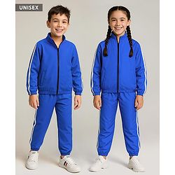 Pine Active Woven Full Sleeve Tracksuit with Tape Detailing - Blue