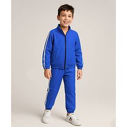 Pine Active Woven Full Sleeve Tracksuit with Tape Detailing - Blue