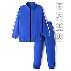 Pine Active Woven Full Sleeve Tracksuit with Tape Detailing - Blue