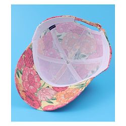 Pine Kids Cotton Baseball Cap With Floral Print - Yellow