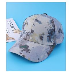 Pine Kids Cotton Baseball Cap With Tie & Dye Print - Grey