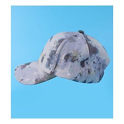 Pine Kids Cotton Baseball Cap With Tie & Dye Print - Grey