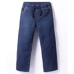 Pine Kids Woven Full Length Washed Denim Jeans - Blue