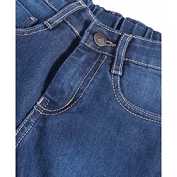 Pine Kids Woven Full Length Washed Denim Jeans - Blue