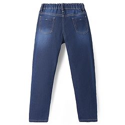 Pine Kids Woven Full Length Washed Denim Jeans - Blue