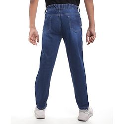 Pine Kids Woven Full Length Washed Denim Jeans - Blue