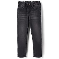 Pine Kids Woven Full Length Washed Denim Jeans - Black