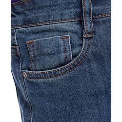 Pine Kids Denim Woven Full Length Washed Jeans - Blue