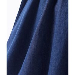 Pine Kids Cotton Woven Half Peasant Sleeves Collared Frock with Frill Detailing - Navy Blue
