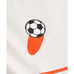 Pine Kids Cotton Knit Half Sleeves T-Shirt with Football Print - White