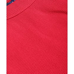 Pine Kids Cotton Knit Sleeveless Solid Color Ribbed Top - Red