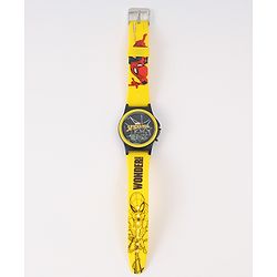 Pine Kids Marvel Digital Watch with Spiderman Print - Yellow  & Black