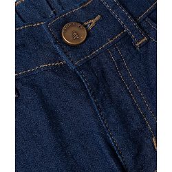Pine Kids Woven Full Length Washed Denim Jeans - Navy Blue