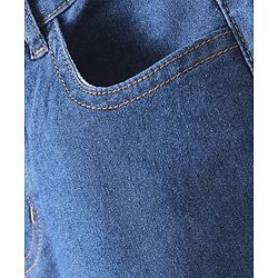 Pine Kids Woven Full Length Washed Denim Jeans - Navy Blue